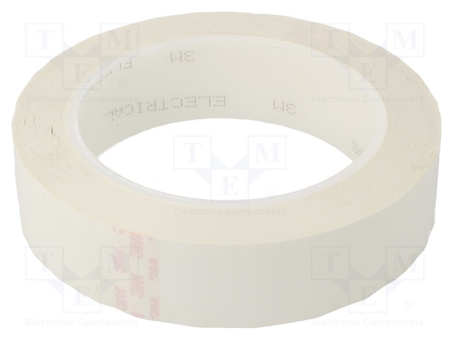 Tape: electrical insulating; W: 25mm; L: 66m; Thk: 63um; white; 100%