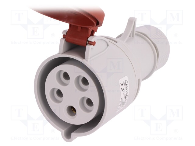 Connector: AC supply 3-phase; plug; female; 32A; 400VAC; IEC 60309