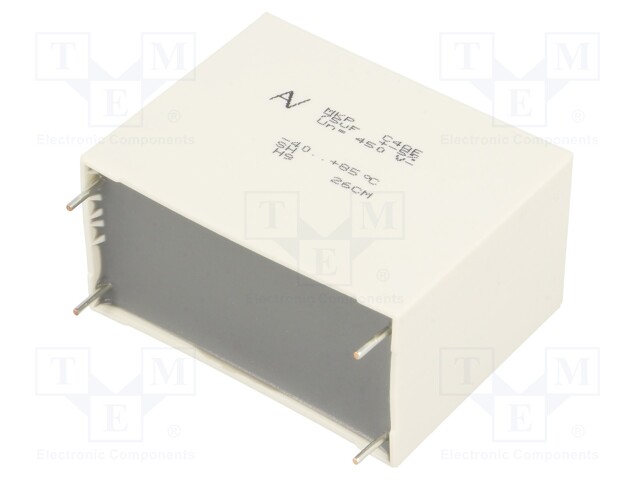 Capacitor: polypropylene; DC-Link; 75uF; ESR: 3.4mΩ; C4AE; THT; ±5%