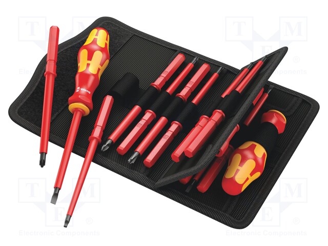 Screwdrivers; Pcs: 16; insulated; Package: case; 1kVAC