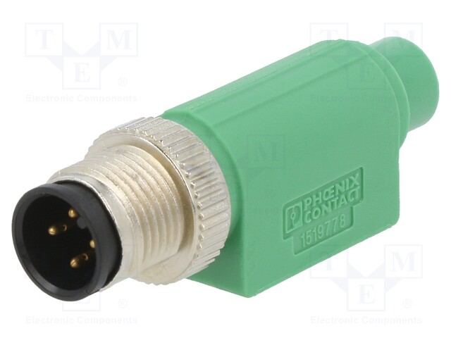 Adapter; PIN: 4; straight; 30VAC; 4A; -25÷90°C; 30VDC