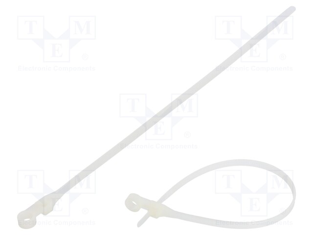 Cable tie; with a hole for screw mounting; L: 220mm; W: 4.8mm