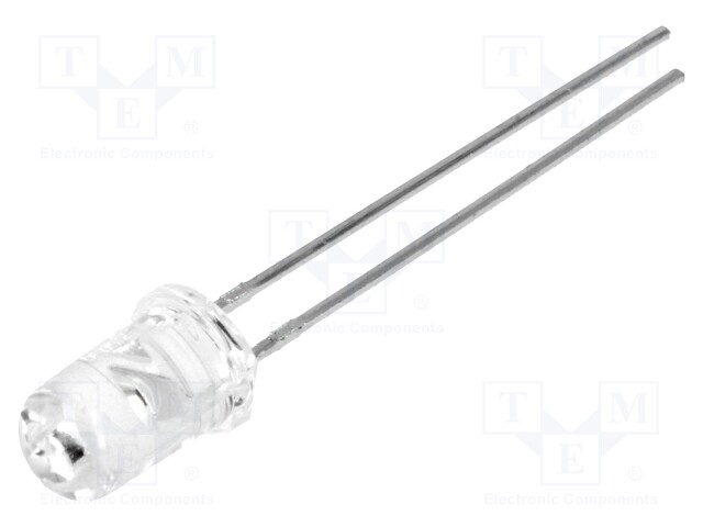 IR transmitter; 5mm; 850nm; transparent; 15mW; 30°; THT; 20mA