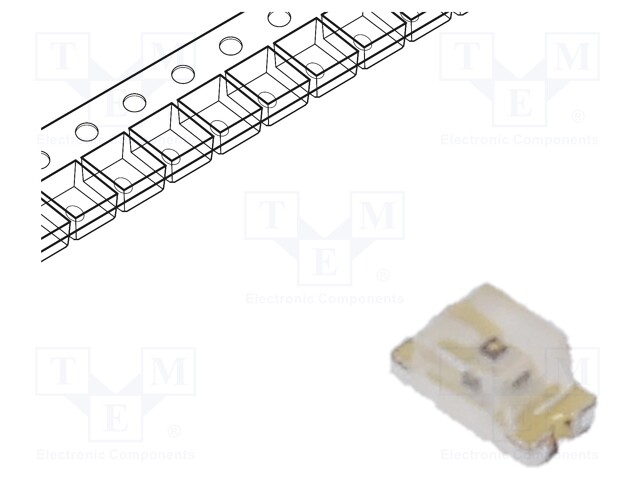 LED, YELLOW, 180MCD, 597NM, FULL REEL