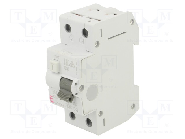 RCBO breaker; Inom: 20A; Ires: 300mA; Poles: 2; 230/400VAC; DIN; IP20