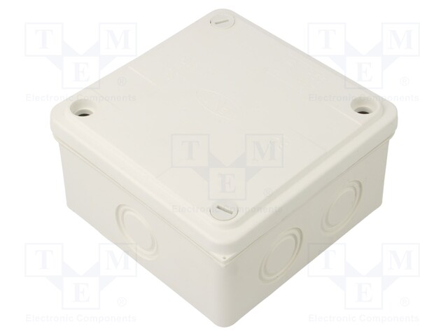 Enclosure: junction box; X: 100mm; Y: 100mm; Z: 50mm; wall mount