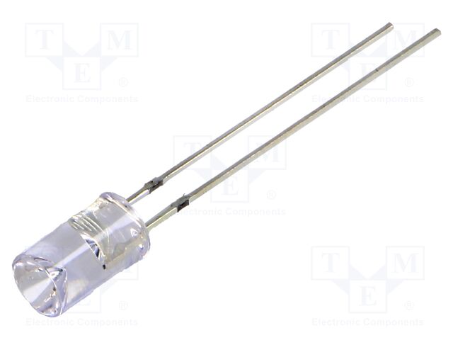 LED; 5mm; orange; 100÷150mcd; 120°; Front: recessed; 5V; -30÷85°C