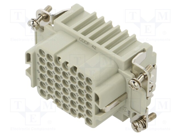 Heavy Duty Connector, CDD Series, CDD Class Series, Insert, 42 Contacts, Receptacle