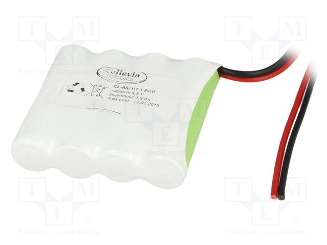 Re-battery: Ni-MH; AA; 4.8V; 1600mAh; Leads: 250mm leads