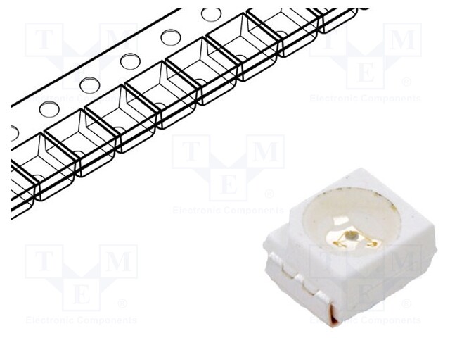 LED; SMD; 3528,PLCC2; green; 180÷350mcd; 3.5x2.8x1.9mm; 120°; 20mA