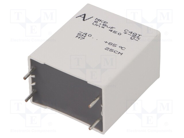 Capacitor: polypropylene; 6.8uF; ESR: 1.6mΩ; C4AT; THT; ±5%; 450VDC