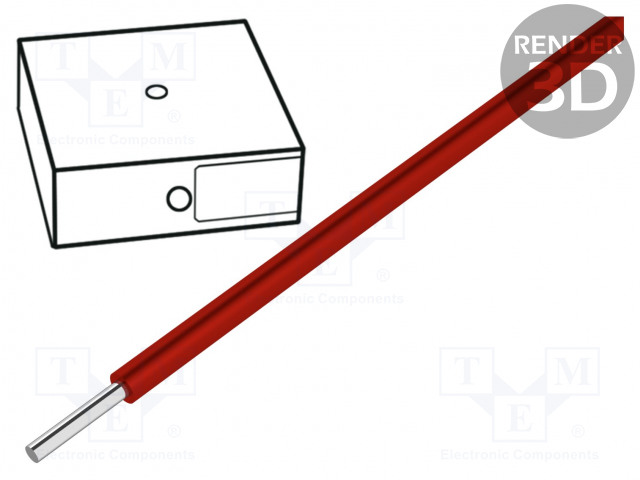 Wire; SiD; solid; Cu; 0.75mm2; silicone; red; -60÷180°C; 300/500V