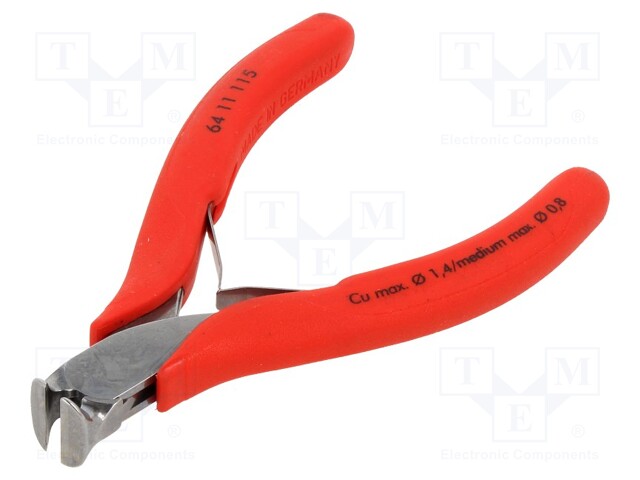 Pliers; end,cutting; plastic handle; Pliers len: 115mm