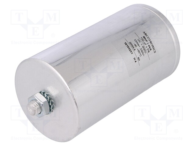 Capacitor: polypropylene; 100uF; Leads: M10 screws; ESR: 5mΩ; C44A