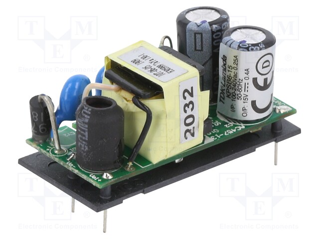 Converter: AC/DC; 6W; 90÷264VAC; Uout: 15VDC; Iout: 400mA; 81%