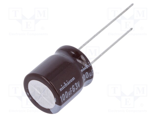 Capacitor: electrolytic; low impedance; THT; 100uF; 63VDC; ±20%