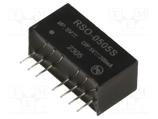 Converter: DC/DC; 1W; Uin: 4.5÷9V; Uout: 5VDC; Iout: 200mA; SIP8; 4.7g