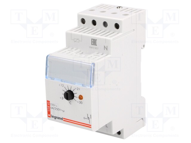 Module: regulator; NTC; temperature; SPDT; DIN; 250VAC/6A; 3÷30°C