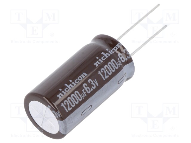 Capacitor: electrolytic; low impedance; THT; 12000uF; 6.3VDC; ±20%