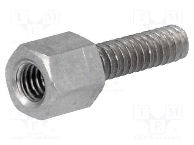 Screwed spacer sleeve; Int.thread: M3; 5mm; Ext.thread: UNC4-40