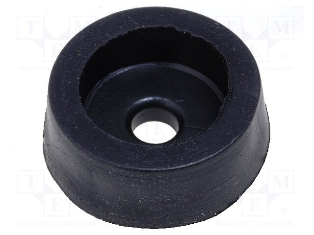 Foot; H: 5mm; black; rubber; Dim: Ø14mm; Ømount.hole: 2.9mm