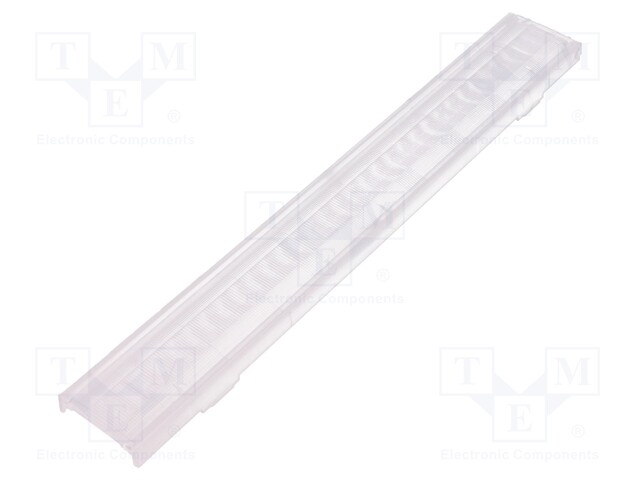 LED lens; rectangular; transparent; H: 9.5mm