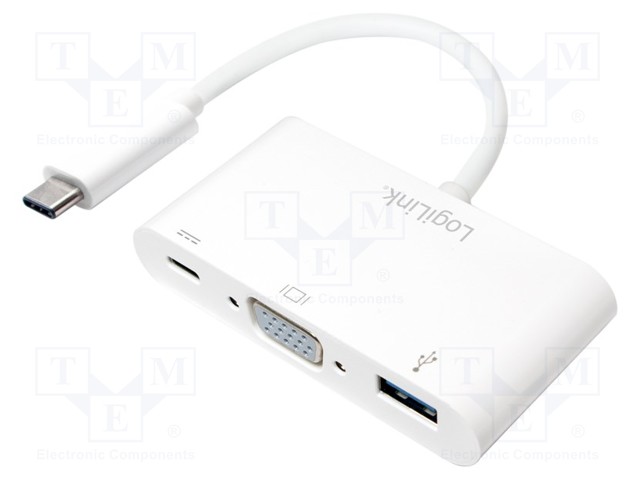 Adapter; USB 3.0; 140mm; Colour: white