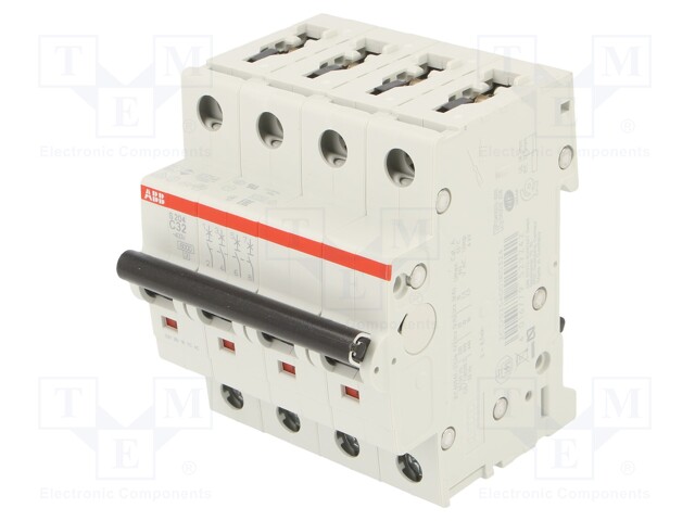 Circuit breaker; 400VAC; Inom: 32A; Poles: 4; DIN; Charact: C; 6kA