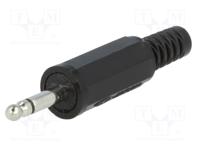 Plug; Jack 2,5mm; male; mono; with strain relief; ways: 2; straight