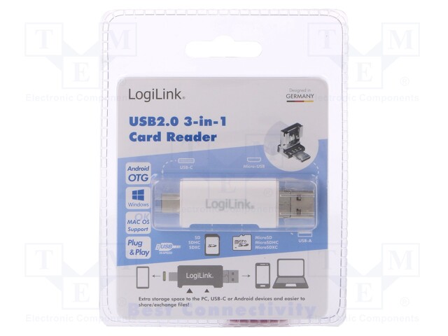 Card reader: memory; OTG,USB 1.1,USB 2.0; Communication: USB