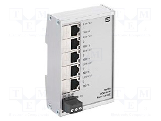 Industrial module: switch Ethernet; unmanaged; 9÷60VDC; RJ45