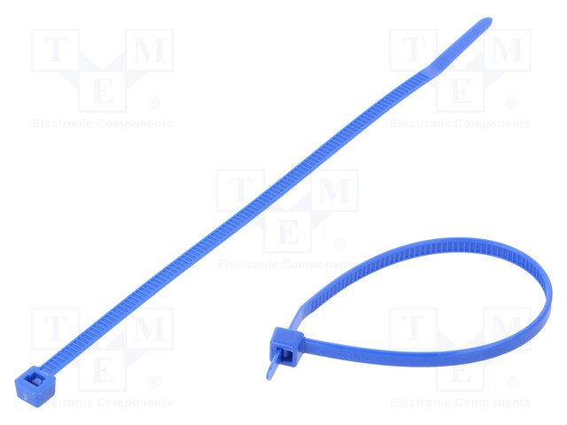 Cable tie; L: 150mm; W: 3.5mm; polyamide; 135N; blue; Ømax: 35mm