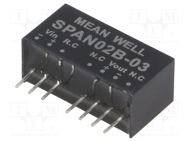 Converter: DC/DC; 2W; Uin: 18÷36V; 3.3VDC; Iout: 0÷500mA; SIP8; 4.8g