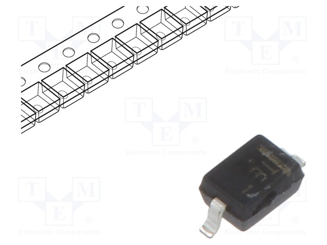 Diode: Zener; 0.3W; 6.2V; SMD; reel,tape; SOD323; single diode