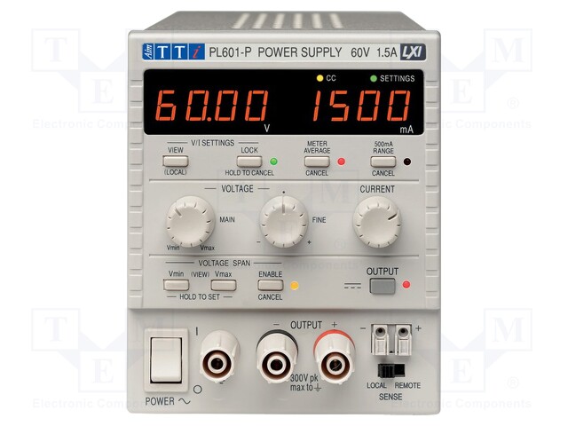 Power supply: programmable laboratory; single-channel,linear