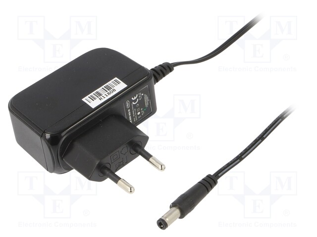 Power supply: switched-mode; 9VDC; 1A; Out: 5,5/2,5; 9W; Plug: EU