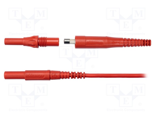 Set of test leads; Inom: 8A; Len: 1m; banana plug 4mm x2; -10÷70°C