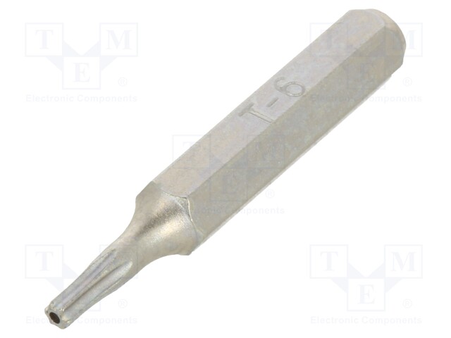 Screwdriver bit; Torx® with protection; T6H; Overall len: 27mm