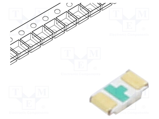 LED; SMD; 1608; red; 11.5÷28.5mcd; 1.6x0.8x0.4mm; 120°; 1.7÷2.2V