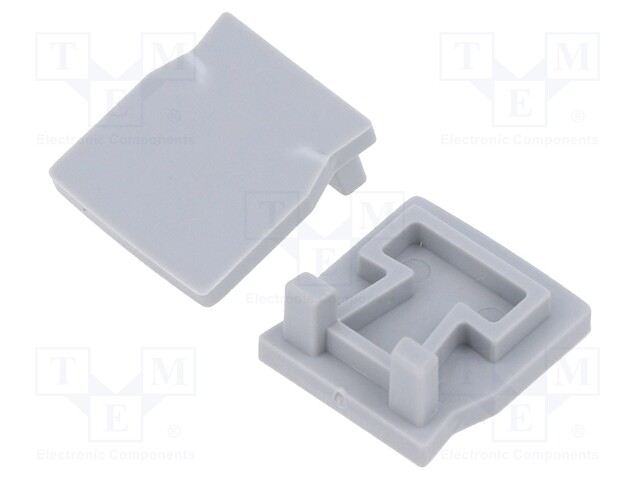 Cap for LED profiles; silver; 10pcs.