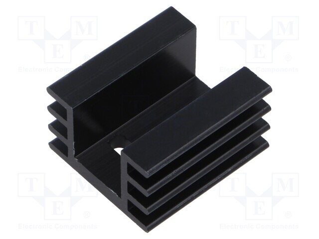 Heatsink: extruded; TO220; black; L: 35mm; W: 32mm; H: 20mm; 8K/W