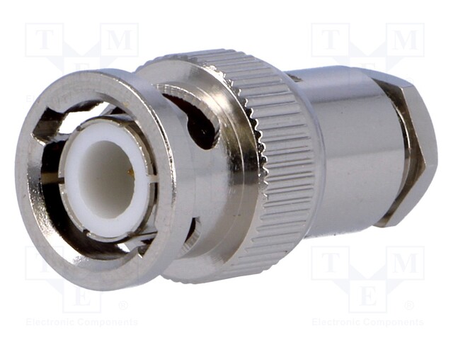 Plug; BNC; male; straight; 50Ω; 3C2V,RG141,RG58; soldering,clamp