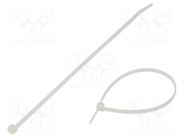 Cable tie; L: 190mm; W: 3.5mm; polyamide; 135N; natural; Ømax: 50mm