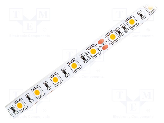 LED tape; white cold; LED/m: 60; SMD; 5050; 24V; W: 10mm; 120°; D: 2mm