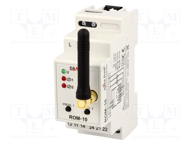 Receiver; EXTA FREE; 230VAC; relay 2 NO / NC; DIN; Dim: 90x35x66mm