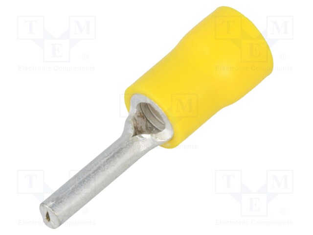 Wire pin terminal; Ø: 2.6mm; 4÷6mm2; crimped; for cable; insulated