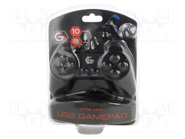 Gamepad; black; USB A; wired,USB 2.0; 1.45m; No.of butt: 14