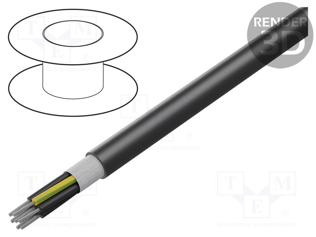 Wire: control cable; ÖLFLEX® ROBUST FD; 4G1,5mm2; black; stranded