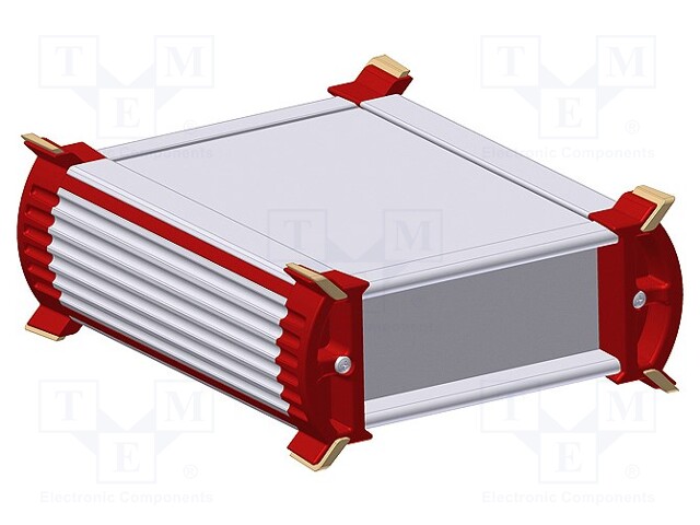 Enclosure: with panel; CC; X: 116mm; Y: 200mm; Z: 70mm; aluminium