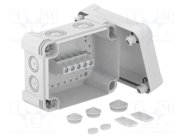 Enclosure: junction box; X: 151mm; Y: 167mm; Z: 87mm; polycarbonate